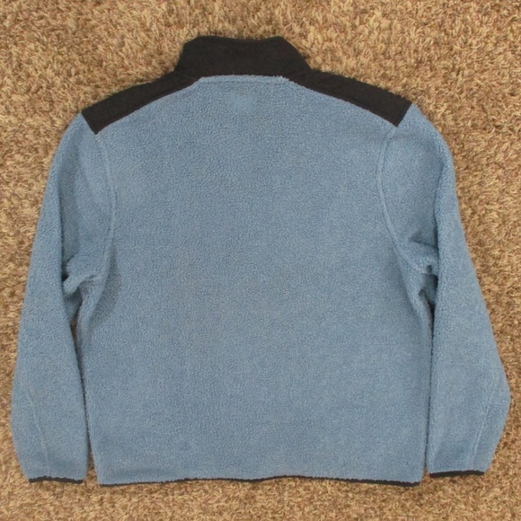 Under Armour Jacket Men's Large Blue Black Golf Fleece Zip Fuzzy Soft Sweatshirt - Picture 2 of 7